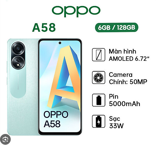 Điện thoại OPPO A58 6GB